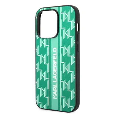 Afbeelding van iPhone 14 Pro Backcase hoesje Karl Lagerfeld Effen Groen TPU (Zacht)