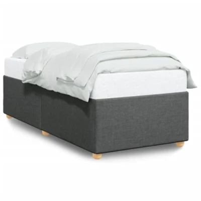 Afbeelding van vidaXL Bedframe stof donkergrijs 100x200 cm
