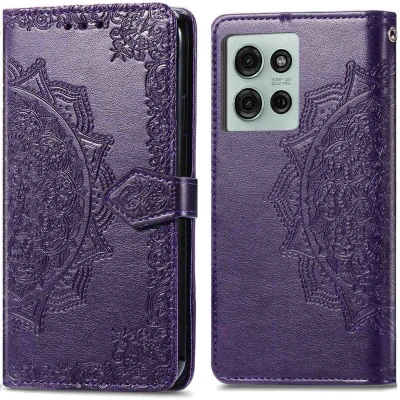 Afbeelding van imoshion Mandala Bookcase voor de Motorola Moto G75 5G Paars