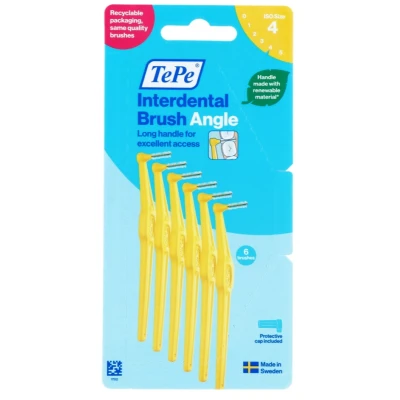 Afbeelding van TePe Interdental Brush Angle Geel ISO Size 4