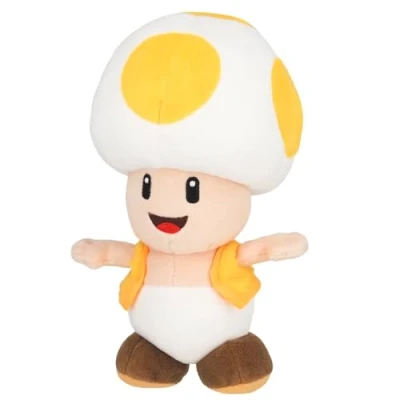 Afbeelding van Super Mario All Star Collection Yellow Toad, 8 inch pluche