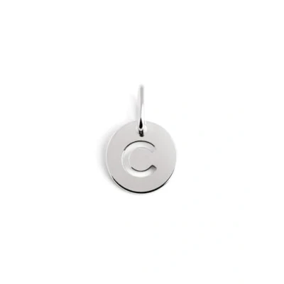Afbeelding van SINGULARU Mini Medallion letter zilver hanger initiaal van messing gerhodineerd letters A Z charm combineerbaar met halsketting sieraden voor dames, talla única, sterling zilver, geen edelsteen