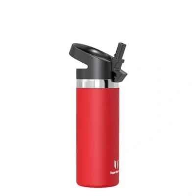 Afbeelding van Super Sparrow Gourde Enfant Isotherme 500ml Paille Bouche Large Bouteille sans BPA SwivelSip Gourdes INOX pour Sport, Voyages, L&#039;école