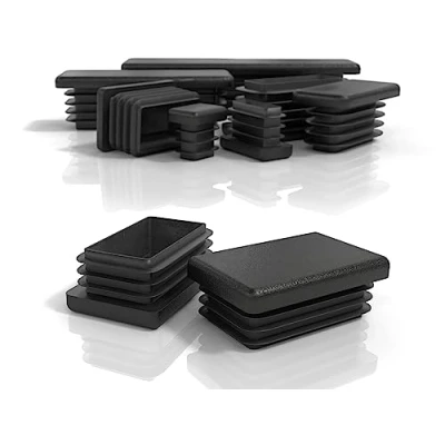 Afbeelding van PD® Lamellenstoppen 40x25 mm voor Vierkante buis Rechthoekige PE eindkappen Stoelpootdop buisstop metalen buizen, stoelen, banken, tafels en planken 4 stuks.