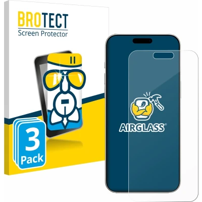 Afbeelding van BROTECT Screenprotector voor Apple iPhone 16 Pro Max Folie Beschermfolie Beschermglas transparant (3 Stuks)