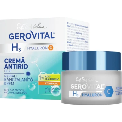 Afbeelding van Gerovital Anti rimpel Dagcreme voor vrouwen met Hyaluronzuur en Vitamine C 50 ml