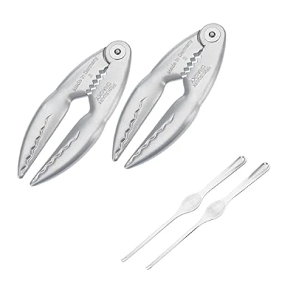 Afbeelding van Westmark Set van 4 kreeften, 2 kreeftenkrakers, Cracky + kreeftenvorken, aluminium met voedselspeciale coating/roestvrij staal, zilver, 660022E6