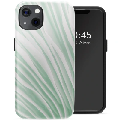 Afbeelding van Selencia Hoesje Geschikt voor iPhone 13 Vivid Backcover MagSafe Nature Grayed Jade