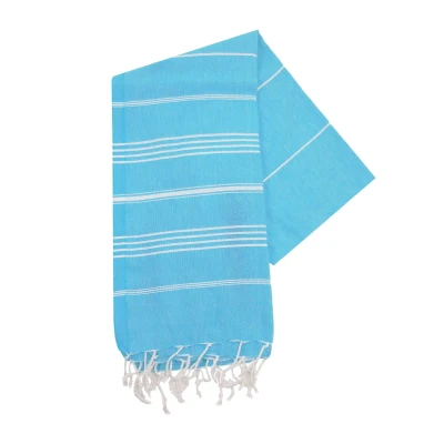 Afbeelding van The One Towelling badhanddoek 90X180 Turquoise/Wit