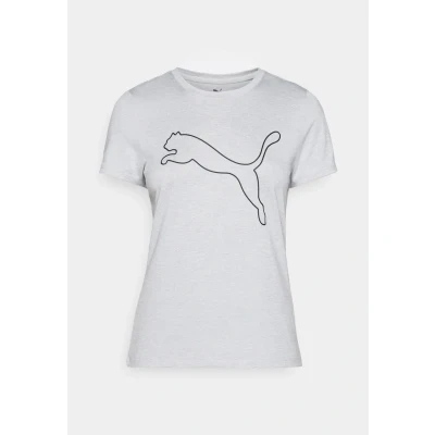 Afbeelding van Puma Essential LOGO TEE Sport Tshirt, Dames, Maat: Large, Light gray heather
