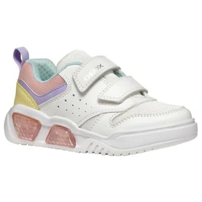Afbeelding van Geox Illuminus GIRL Sneakers laag voor kinderen, Maat: 25, White/multicolor Textiel/ synthetisch