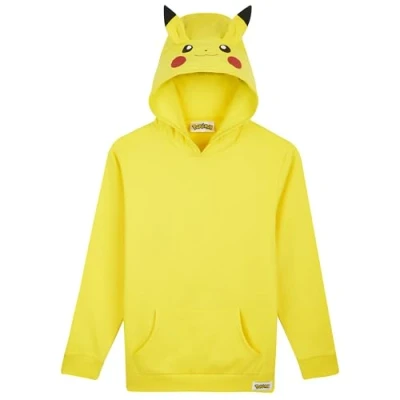 Afbeelding van Pokemon Hoodie voor kinderen, jongens, meisjes, Pikachu Pokeball, Geel.