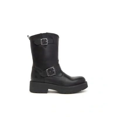 Afbeelding van Nero Giardini I411980D Leren enkellaarsjes voor dames, zwart.