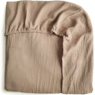 Afbeelding van Mushie kinderhoeslaken 120x60 cm natural