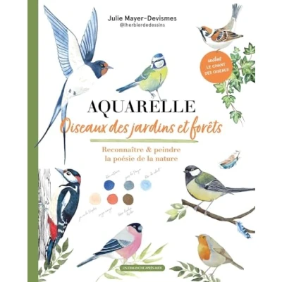 Afbeelding van AQUARELLE OISEAUX DES JARDINS ET BOIS