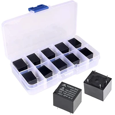 Afbeelding van GUUZI 10 Stuks Power Relais SPDT PCB Type DC 24V 5 pins Mini Coil JQC 3F