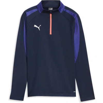Afbeelding van Puma Individualliga 1/4 ZIP JR Unisex Longsleeve voor kinderen, Maat: 128, Club navy