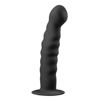 Afbeelding van Siliconen Dildo Met Zuignap Zwart Levensecht Gevoel