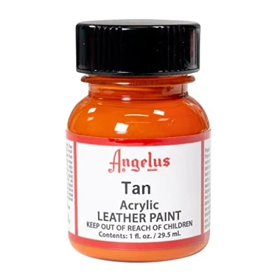 Afbeelding van Angelus Leather Acrylic Paint textielverf voor leren stoffen acrylbasis Tan Orange 29,5ml