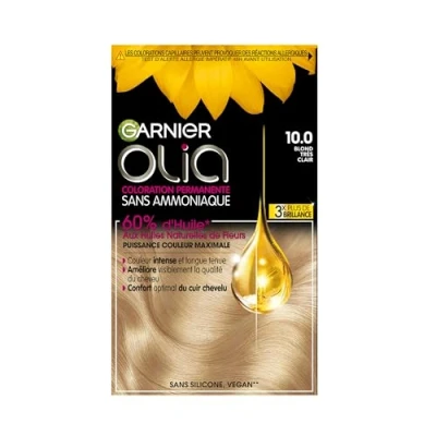 Afbeelding van NYX PROFESSIONAL MAKEUP Garnier Permanente haarkleur, zonder ammoniak, met natuurlijke bloemoliën, zeer lichtblond (10.0), Olia