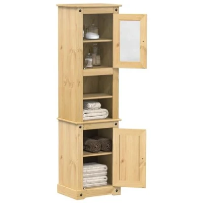 Image de vidaXL Armoire de salle bain Corona 50x40x185 cm bois pin massif4002792