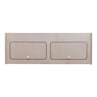 Afbeelding van Monster Shop DIY Bovenkasten voor Camperbusje Opbergruimte Meubilair van Berken Multiplex 2 Deuren met Centrale Verdeler Natuurlijke Kleur Inclusief Bevestigingskit 100cm x 35cm