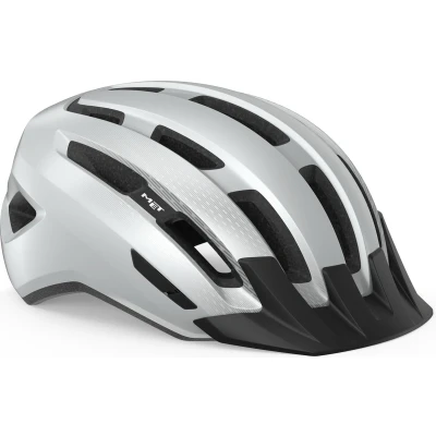 Afbeelding van MET Downtown MIPS Fietshelm Mannen &amp; Vrouwen Racefiets Volwassenen E Bike Trekking Maat M/L (58 61cm) White Glossy (Wit)