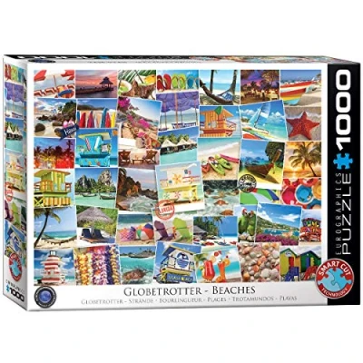 Afbeelding van Eurographics Puzzle Globetrotter Beaches 1000 Teile Puzzel voor kinderen, Maat: One Size, Multi coloured