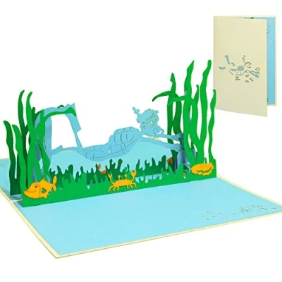 Afbeelding van LINPopUp®, LIN17186, POP UP wenskaart 3D duikwensen, N107