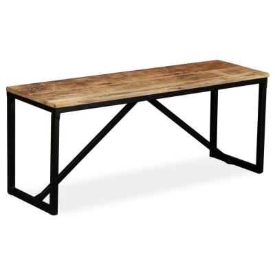 Afbeelding van Bankje 110x35x45 cm massief mangohout