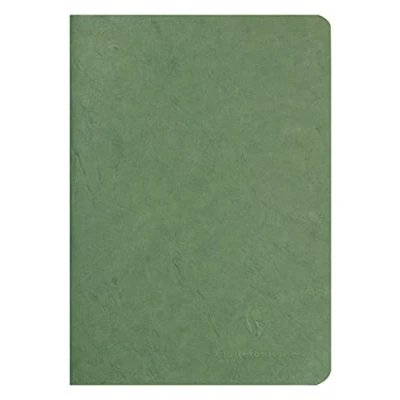 Afbeelding van Clairefontaine Age Bag 73316C Schrift, A5, 14,8 x 21 cm, blanco, ideaal voor notities en tekeningen, 48 vellen, groen, 1 stuk