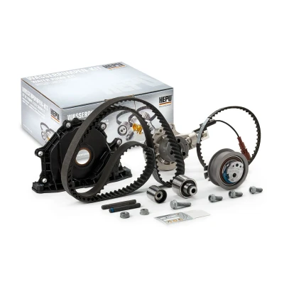 Afbeelding van HEPU PK06691 Waterpomp + Distributieriem Set Schakelbare waterpomp, Met schroeven VOLKSWAGEN: Golf 7, Tiguan I, Touran II, AUDI: A4 B8 Avant