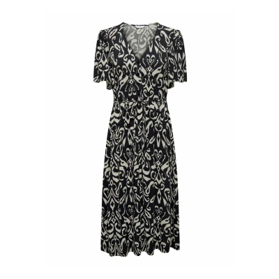 Afbeelding van ONLY ONLHALIA LIFE S/S MIDI DRESS WVN NOOS Dames Jurk Night Sky Malene Graphic