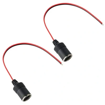 Afbeelding van GTIWUNG Female Car Cigarette Lighter Socket, connectors, Power Socket Plug Adapter, 18AWG Wire, Pack of 2