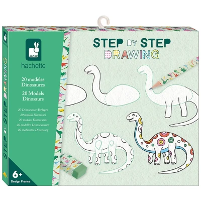 Afbeelding van Janod atelier tekenset sjablonen dinosaurus