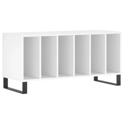 Afbeelding van Platenkast 100x38x48 cm bewerkt hout wit