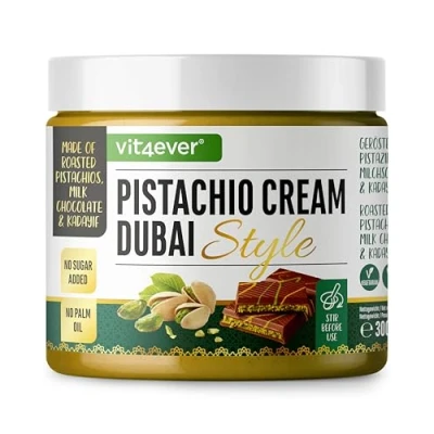 Afbeelding van Beurre de pistache Dubai Style 300g crème avec 67% pistaches, chocolat au lait &amp; Kadayif Purée crémeuse Végétarien