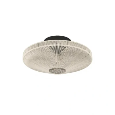 Afbeelding van EGLO Midsumer Plafondlamp E27 Ø 38 cm Zwart/Crème Textiel