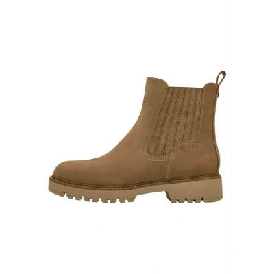 Afbeelding van Tamaris MIT Touch IT Enkellaarsjes met plateauzool, Dames, Maat: 41, Camel Leer
