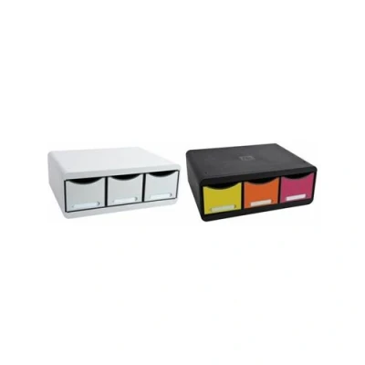 Image de EXACOMPTA Module de classement TOOLBOX MAXI, 3 tiroirs, gris