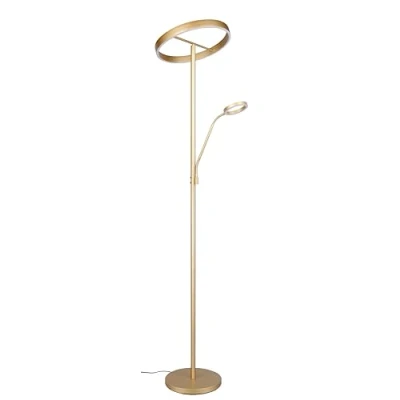 Afbeelding van Willis LED vloerlamp, goud, hoogte 180 cm, metaal, CCT, dimmer