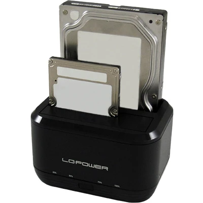 Afbeelding van LC Power DOCK U3 III basisstation voor opslagstations USB 3.0 (3.1 Gen 1) Type micro B Zwart