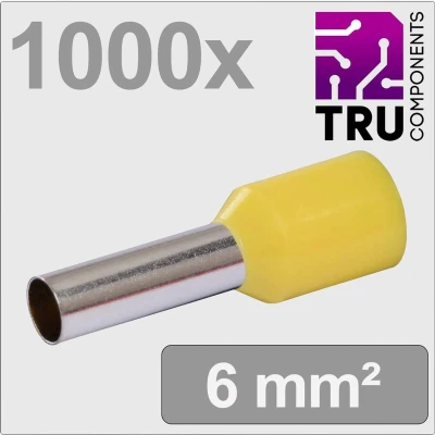 Afbeelding van TRU COMPONENTS TC 13377216 Adereindhulzen 6 mm² Deels geïsoleerd Geel 1000 stuk(s)
