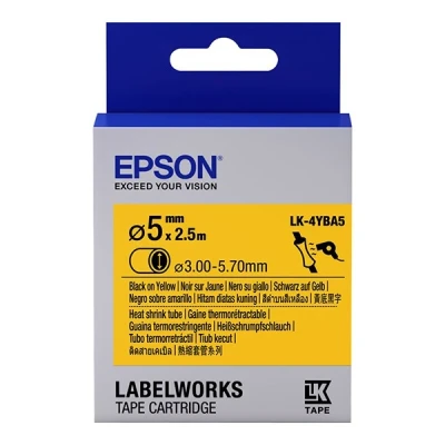 Image de Epson LabelWorks LK 4YBA5 Noir sur jaune Rouleau (03 cm x 25 m) 1 rouleau(x) tube pour LW 1000 300 400 600 700 900 K400 Z5000 Z5010 Z700 Z710 Z900