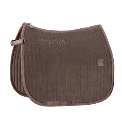 Image de Eskadron Tapis de Selle Classic Sports Cord Emblem Dressage Smoke Taupe Full