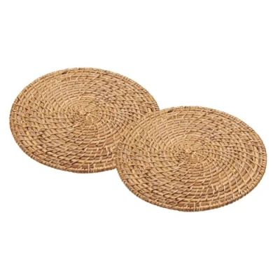 Afbeelding van Artesà Tafelset van bamboe en rotan, bruin, 28 cm, 2 stuks