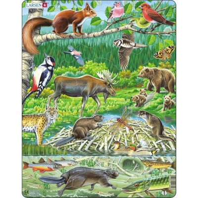 Afbeelding van Larsen Legpuzzel Maxi Scandinavische Bossen Junior 45 Stukjes