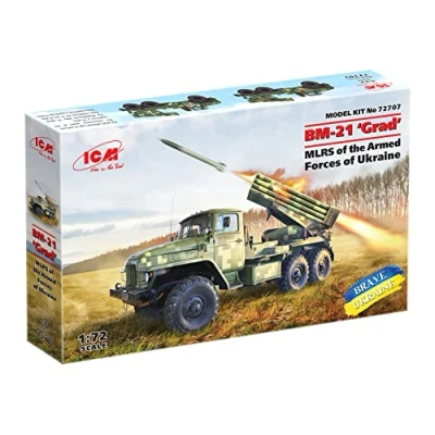 Afbeelding van 1:72 ICM 72707 BM 21 Grad MLRS of the Armed Forces Ukraine Plastic Modelbouwpakket