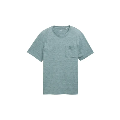 Afbeelding van TOM Tailor Tshirt basic, Heren, Maat: Small, Grey mint navy injected