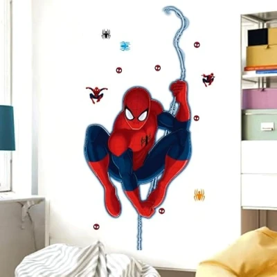 Afbeelding van Kibi Spiderman Muurstickers, 3D effect, zelfklevend, slaapkamer, decoratie, reus, herpositioneerbaar, muurstickers voor kinderen,